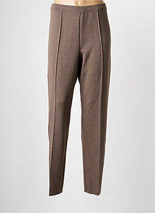 Pantalon slim taille élastique taille normale marron PAUPORTÉ femme