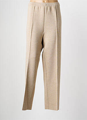 Pantalon droit taille élastique taille normale beige JEAN GIRARD femme