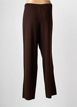 Pantalon droit taille élastique taille normale marron JEAN GIRARD femme