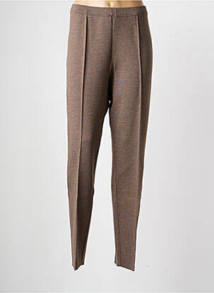Pantalon slim taille élastique taille normale marron PAUPORTÉ femme