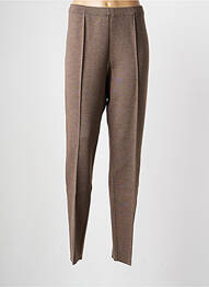 Pantalon slim taille élastique taille normale marron PAUPORTÉ femme