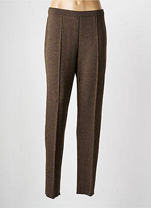 Pantalon slim taille élastique taille normale marron PAUPORTÉ femme
