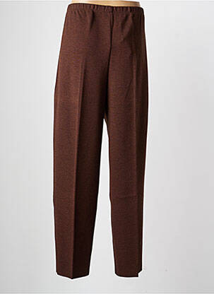 Pantalon droit taille élastique taille normale marron LEWINGER femme