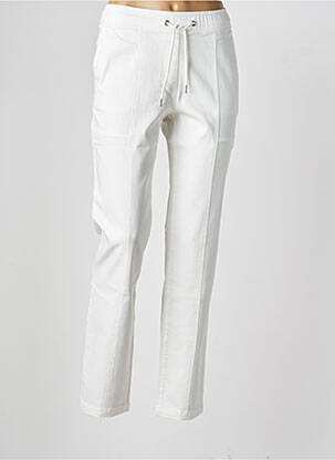 Pantalon slim taille élastique taille normale blanc OLSEN femme