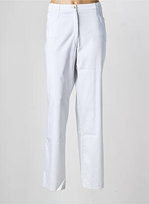 Pantalon slim stretch taille normale blanc CHRISTINE LAURE femme