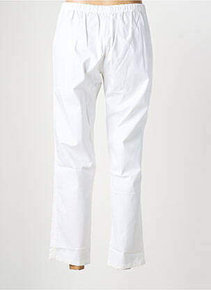 Pantalon slim taille élastique taille normale blanc KATMAI femme