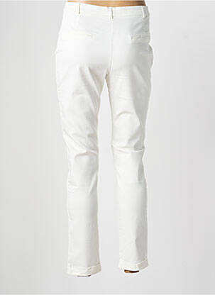 Pantalon slim taille élastique taille normale blanc CHRISTINE LAURE femme