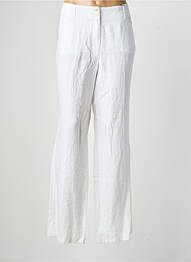 Pantalon large fermeture zippée sous rabat boutonné taille normale blanc OLSEN femme