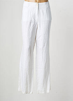 Pantalon large fermeture zippée sous rabat boutonné taille normale blanc OLSEN femme