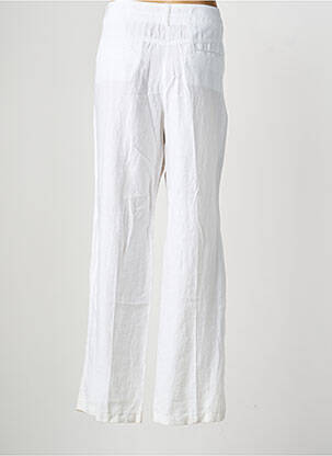 Pantalon large fermeture zippée sous rabat boutonné taille normale blanc OLSEN femme