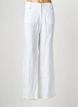 Pantalon large fermeture zippée sous rabat boutonné taille normale blanc OLSEN femme