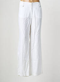 Pantalon large fermeture zippée sous rabat boutonné taille normale blanc OLSEN femme