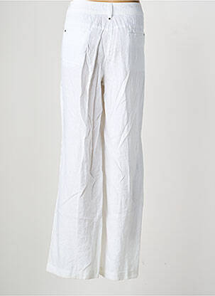 Pantalon large fermeture zippée sous rabat boutonné taille normale blanc OLSEN femme