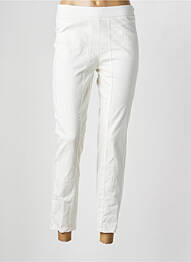 Pantalon 7/8 stretch taille normale beige FRANK WALDER femme