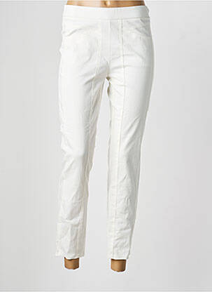 Pantalon 7/8 stretch taille normale beige FRANK WALDER femme