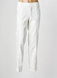 Pantalon slim taille élastique taille normale blanc FRANK WALDER femme
