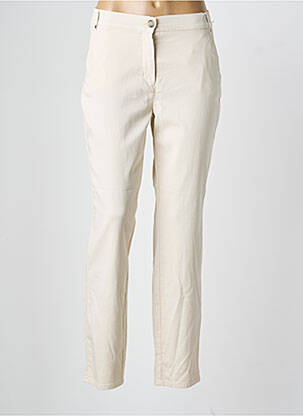 Pantalon chino tissage popeline taille normale beige TONI femme