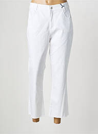 Pantalon 7/8 tissage popeline taille normale blanc RABE femme