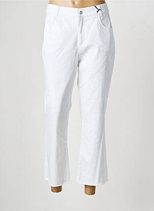 Pantalon 7/8 tissage popeline taille normale blanc RABE femme