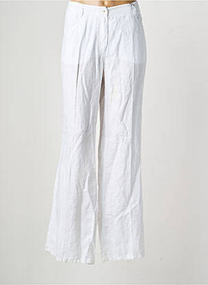 Pantalon large fermeture zippée sous rabat boutonné taille normale blanc OLSEN femme