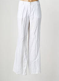 Pantalon large fermeture zippée sous rabat boutonné taille normale blanc OLSEN femme