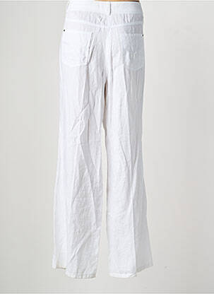 Pantalon large fermeture zippée sous rabat boutonné taille normale blanc OLSEN femme