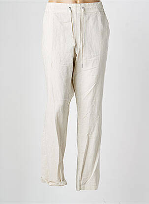 Pantalon droit taille élastique taille normale beige OLSEN femme