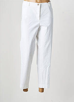 Pantalon slim tissage popeline taille normale blanc TONI femme