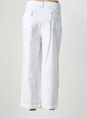 Pantalon 7/8 tissage popeline taille normale blanc QUATTRO femme