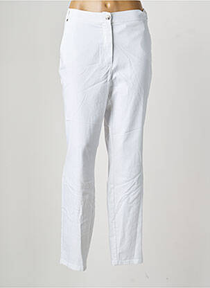 Pantalon chino tissage popeline taille normale blanc TONI femme