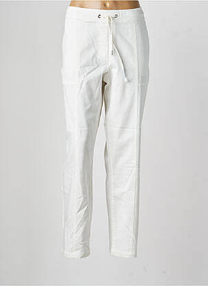 Pantalon slim taille élastique taille normale blanc OLSEN femme