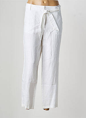 Pantalon droit tissage crêpe taille normale blanc OLSEN femme