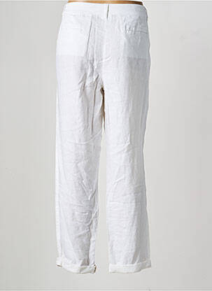 Pantalon droit fermeture zippée sous rabat boutonné taille normale blanc OLSEN femme