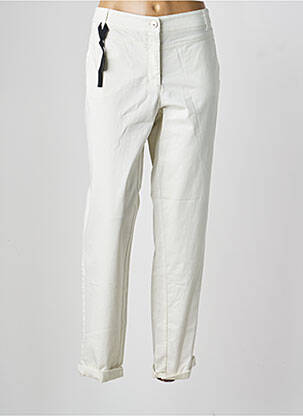 Pantalon chino tissage popeline taille normale beige OLSEN femme