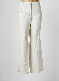 Pantalon large fermeture zippée sous rabat boutonné taille normale beige OLSEN femme