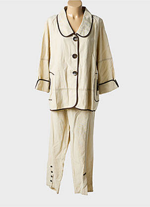 Ensemble pantalon coupe droite beige QUATTRO femme