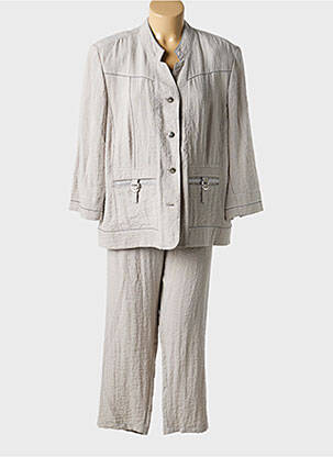 Ensemble pantalon manches longues gris CHRISTINE LAURE femme