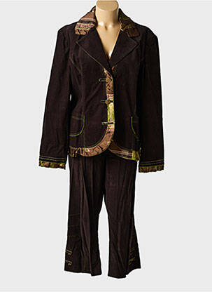 Ensemble pantalon coupe droite marron LEWINGER femme