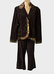 Ensemble pantalon manches longues marron LEWINGER femme