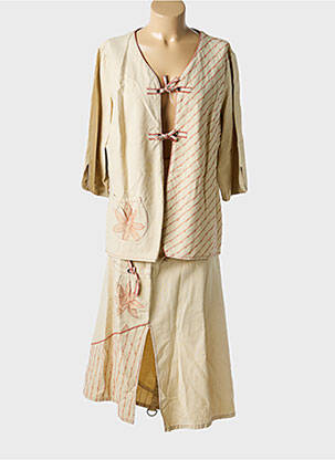Ensemble jupe type de veste casual beige QUATTRO femme