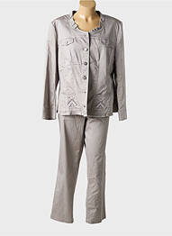 Ensemble pantalon manches longues gris CHRISTINE LAURE femme
