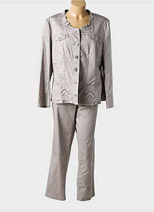 Ensemble pantalon manches longues gris CHRISTINE LAURE femme