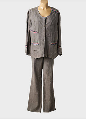 Ensemble pantalon manches longues gris QUATTRO femme