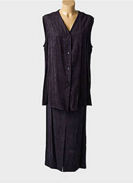Ensemble jupe fermeture boutonnée sur le devant violet LUISA VIOLA femme