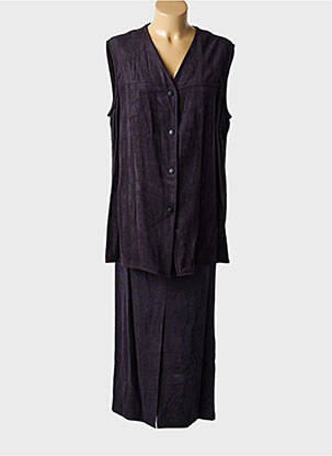 Ensemble jupe fermeture boutonnée sur le devant violet LUISA VIOLA femme