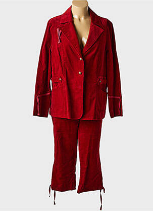 Ensemble pantalon coupe droite rouge QUATTRO femme