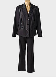 Ensemble pantalon manches longues noir CHRISTINE LAURE femme