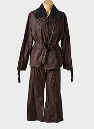 Ensemble pantalon manches longues marron UN POINT C EST TOUT femme
