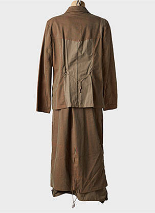 Ensemble jupe fermeture boutonnée sur le devant marron UN POINT C EST TOUT femme