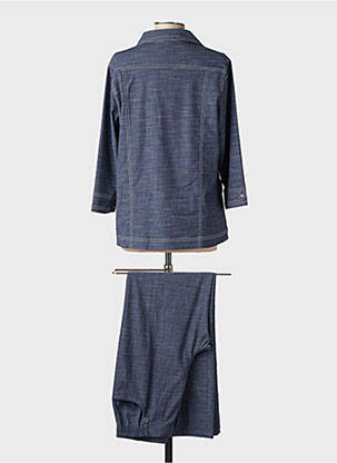 Ensemble pantalon col chemisier bleu FINNKARELIA femme